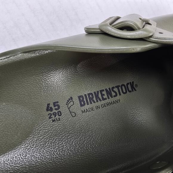 Birkenstock Boston Essentials EVA Clogs Khaki 45 Mens 12 Slip On Clog Sandals - Picture 2 of 3